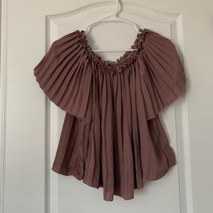 Charlotte Russe Off the Shoulder Mauve Blouse